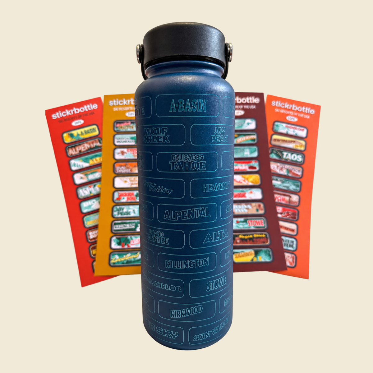 The Ski Resorts Of The USA Stickrbottle