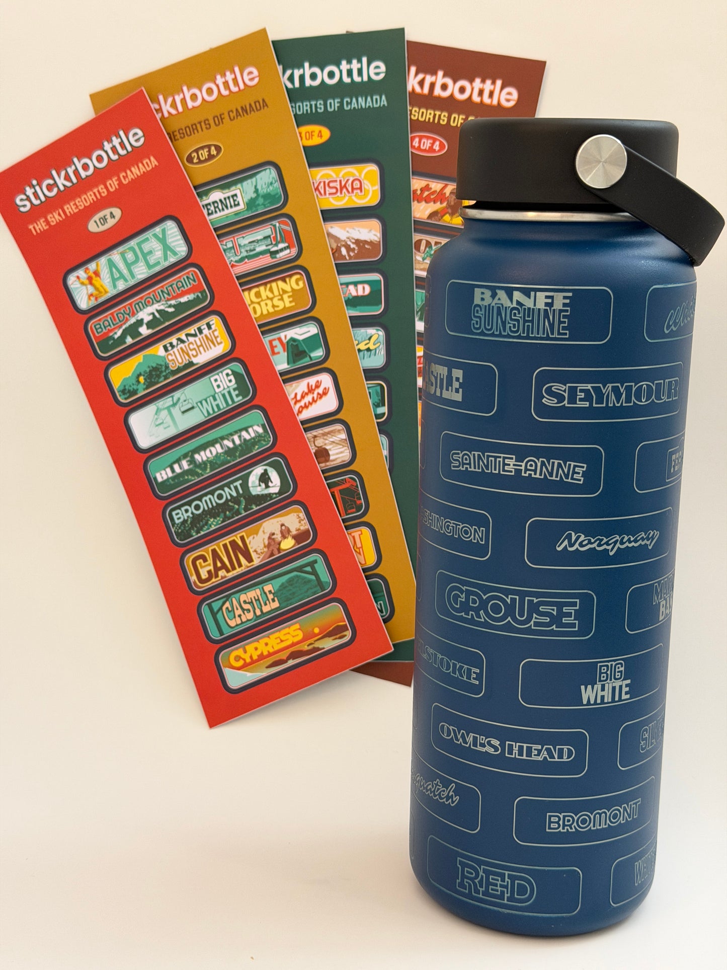 The Ski Resorts Of Canada stickrbottle