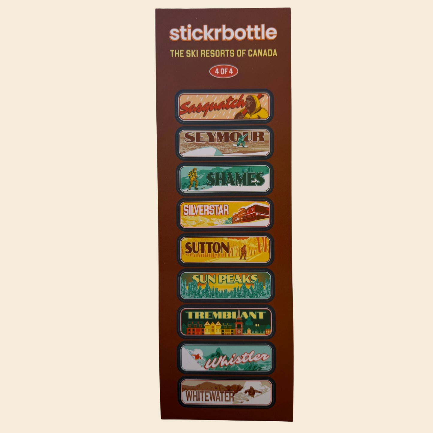 The Ski Resorts Of Canada stickrbottle