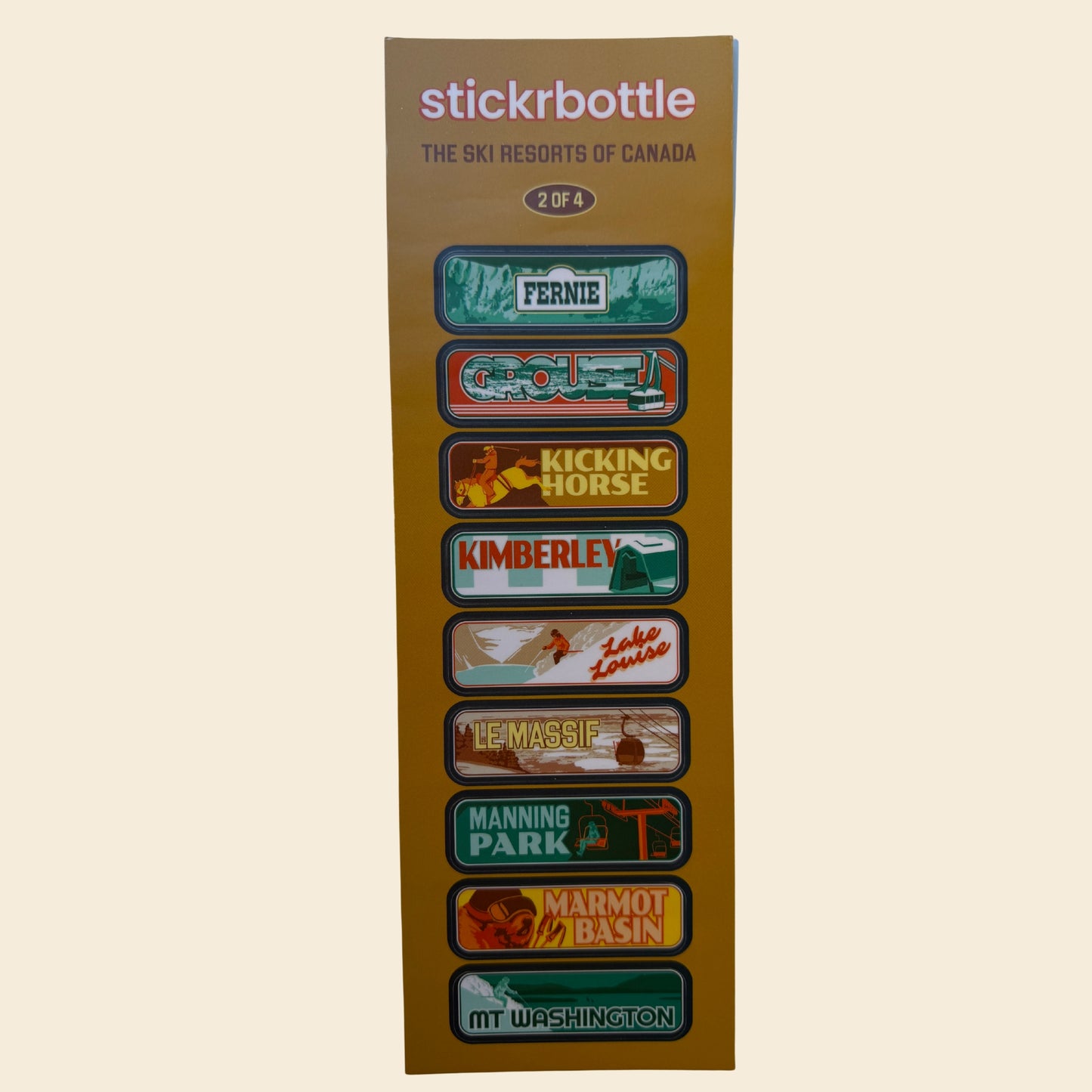 The Ski Resorts Of Canada stickrbottle