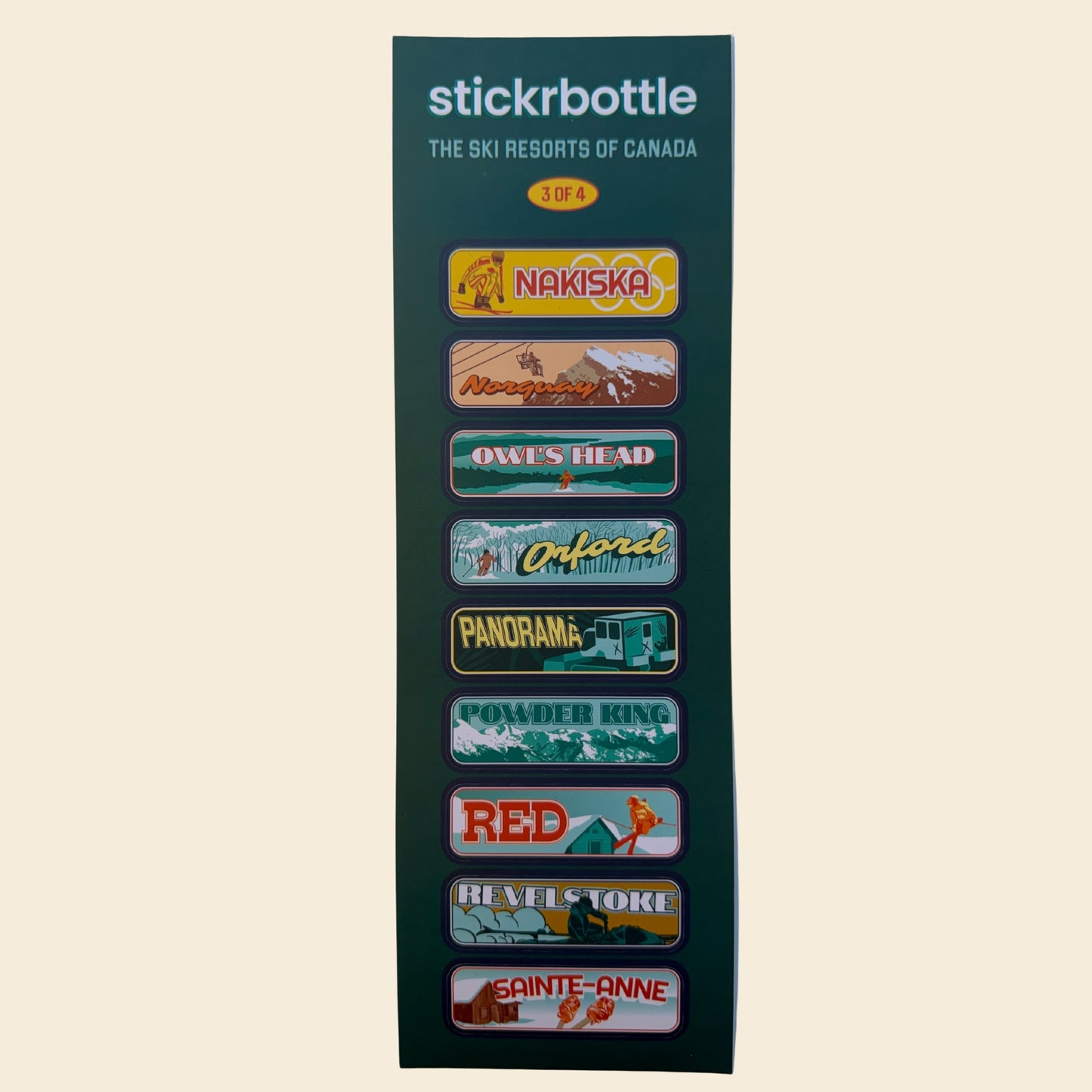The Ski Resorts Of Canada stickrbottle